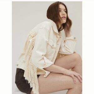 Blank NYC fringe denim jacket